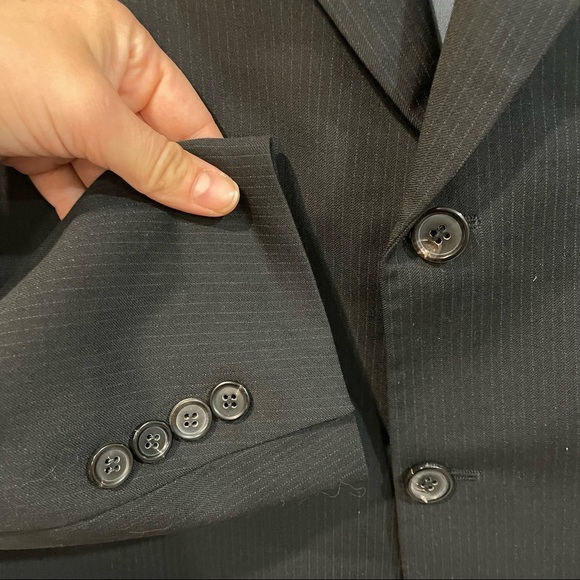 Hugo Boss Black Striped Stretch Wool Flynn Vegas Blazer 50R - Picture 3 of 8